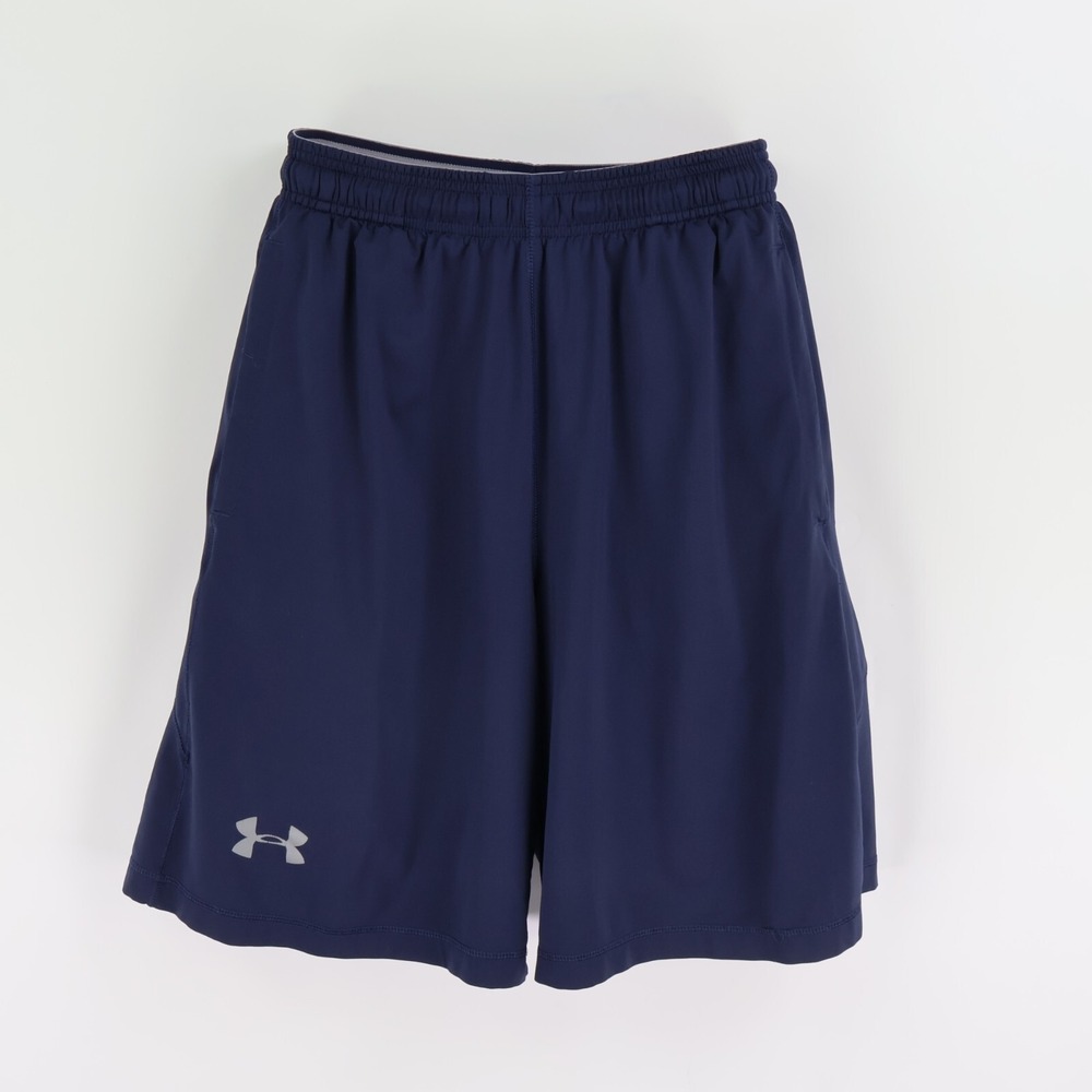 Under Armour Athletic Shorts Loose Fit Boys M Dark‎ Blue Pockets Gym Basketball